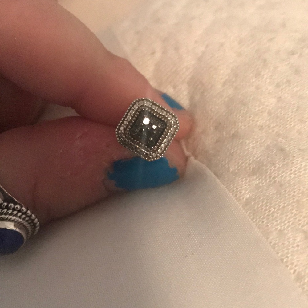 1 Black / White Diamond Stud Earring Kay Jewelers
